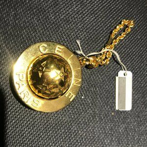 Celine, Paris original vintage-new brass keychain. Vintage. NEW
